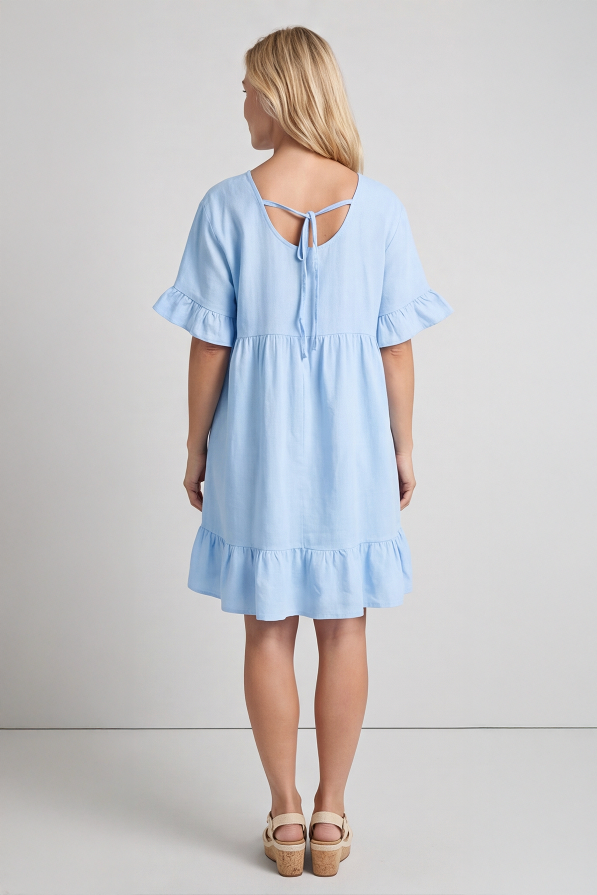 Pamber Linen Tunic Light Blue