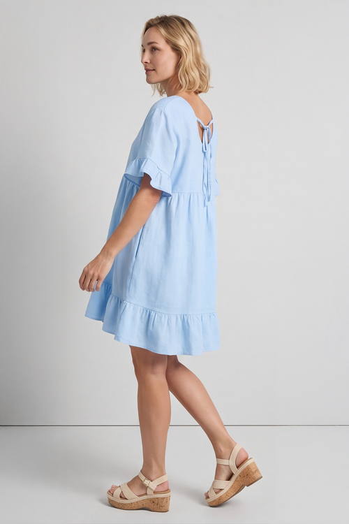 Pamber Linen Tunic Light Blue - Image 3