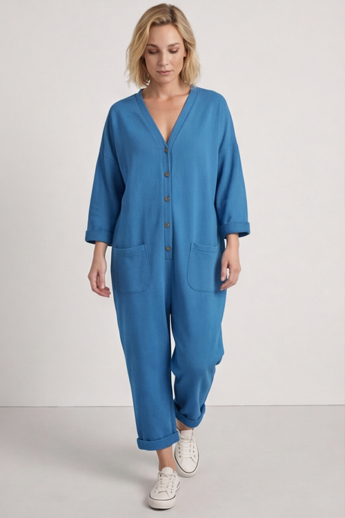 Paulton Jersey Boilersuit Teal - Image 2
