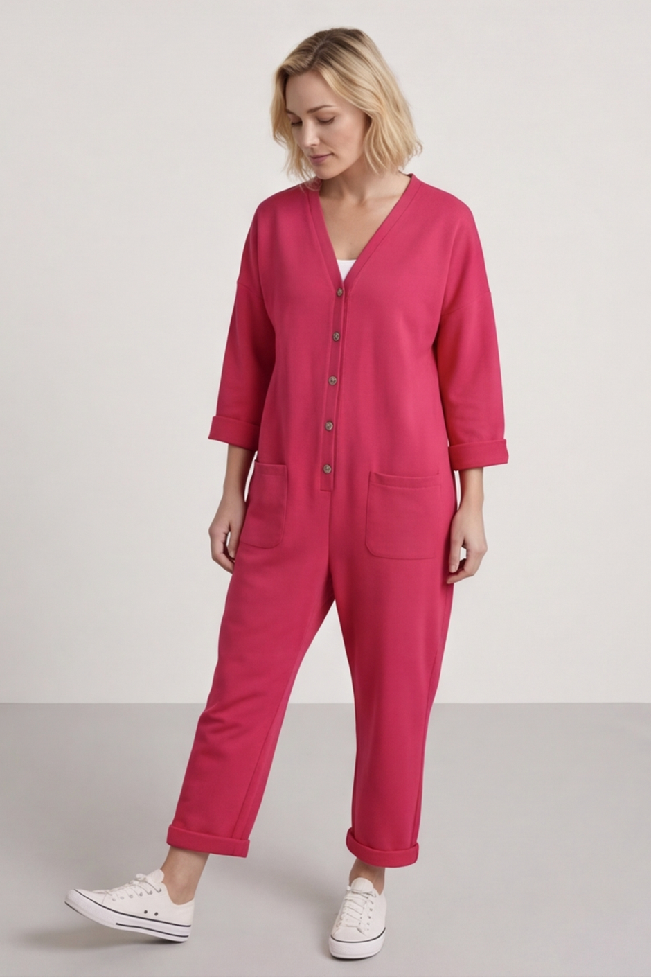 Paulton Jersey Boilersuit Fuchsia