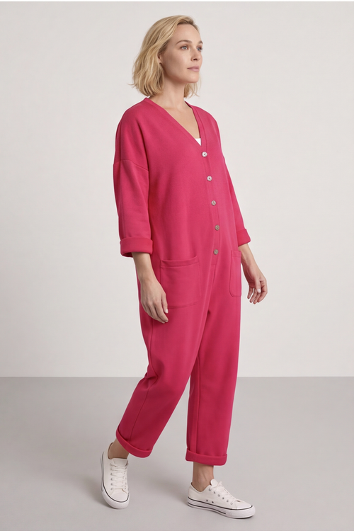 Paulton Jersey Boilersuit Fuchsia - Image 4