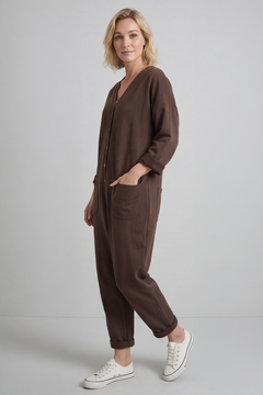 Paulton Jersey Boilersuit Cocoa