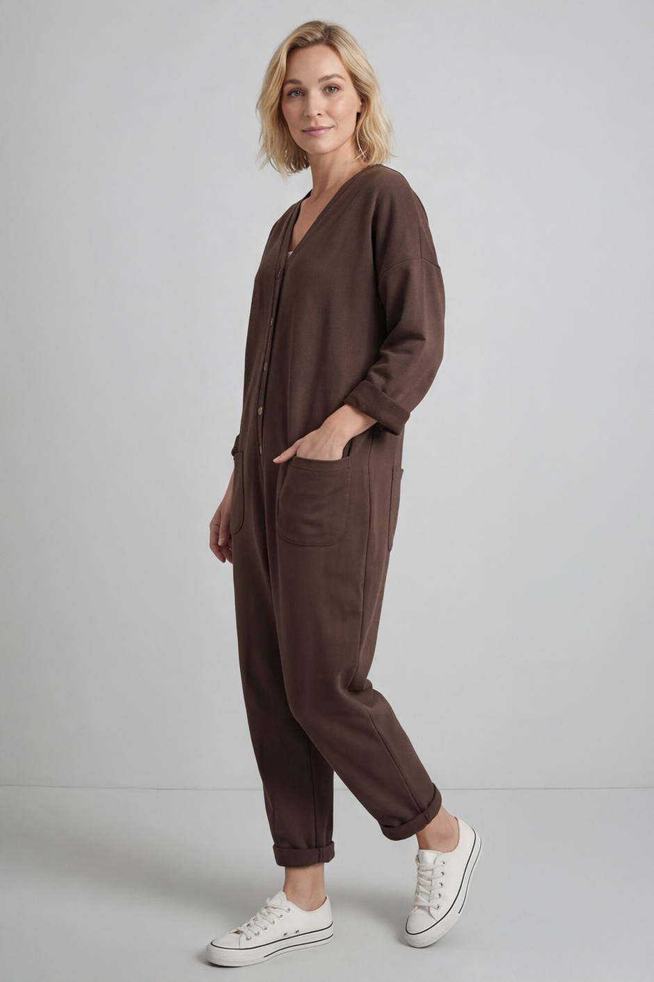 Paulton Jersey Boilersuit Cocoa