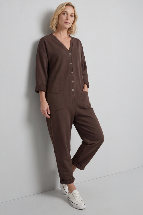 Paulton Jersey Boilersuit Cocoa - Image 3