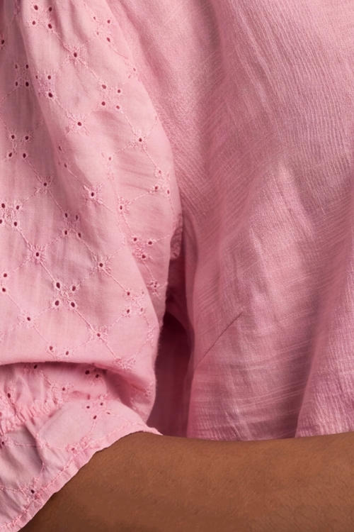 Ariana Cotton Tunic Top Baby Pink - Image 7