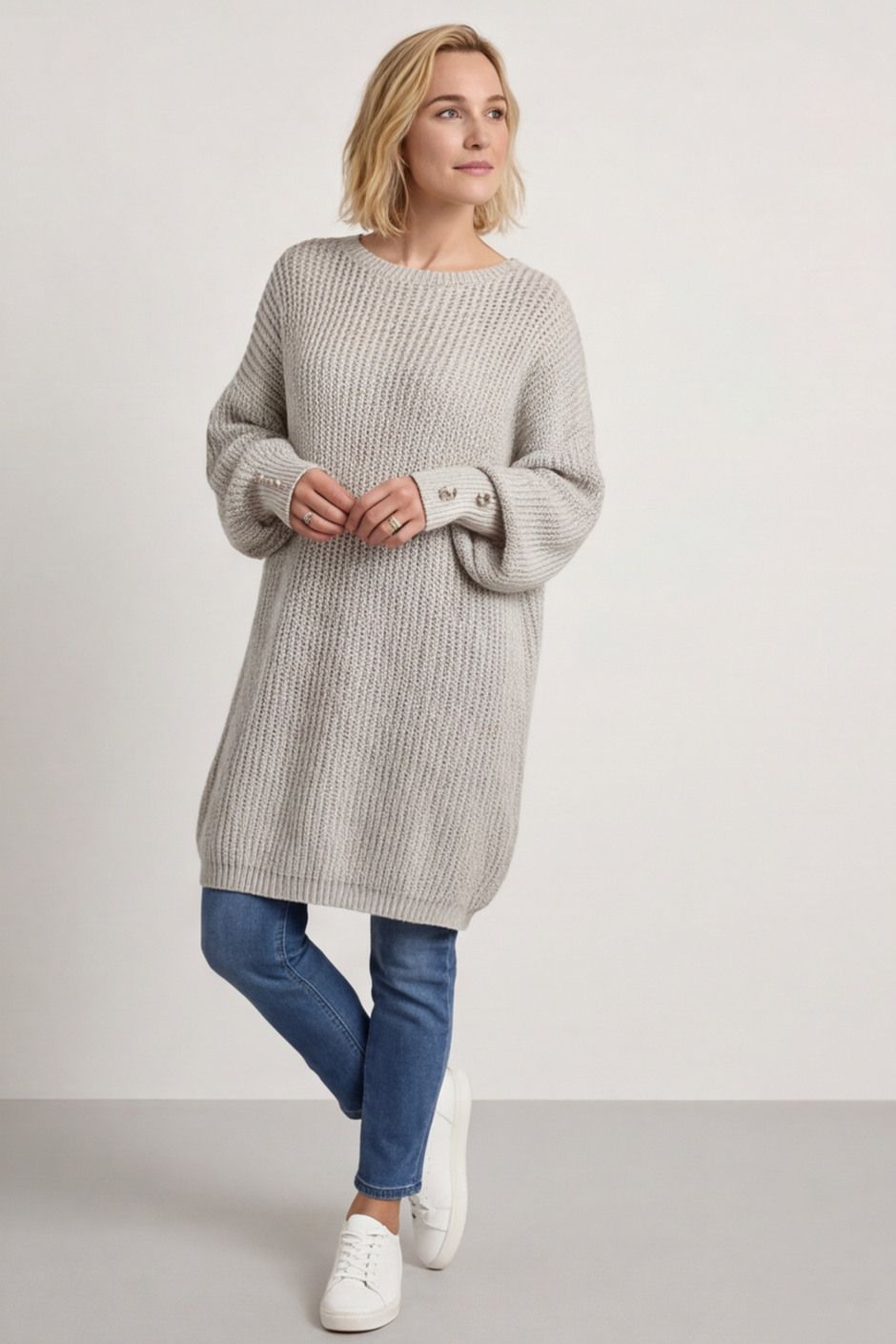 Peggy Knitted Jumper Stone