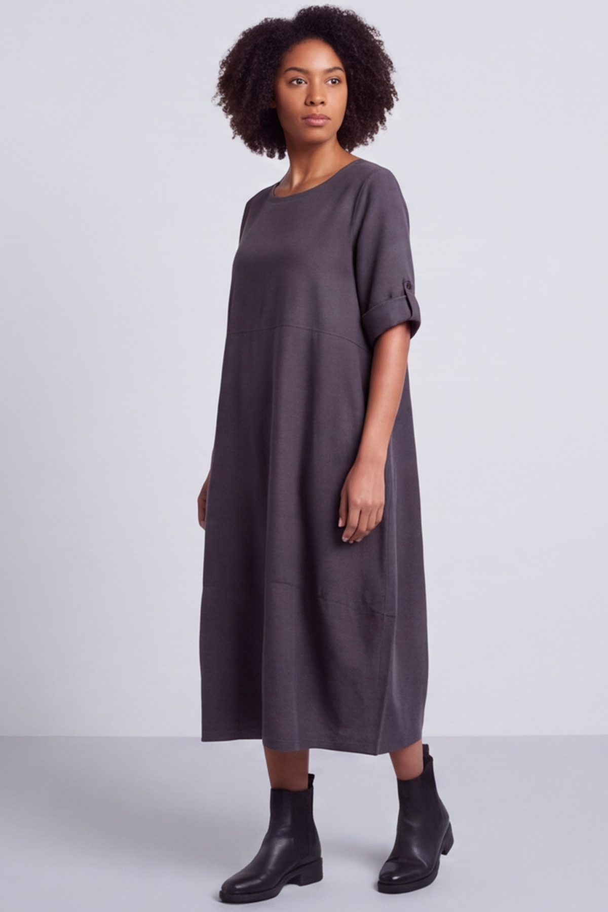 Penelope Pocket Needlecord Dress Cocoa