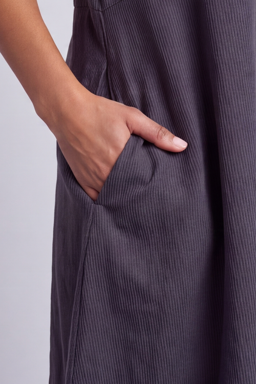 Penelope Pocket Needlecord Dress Cocoa - Image 4