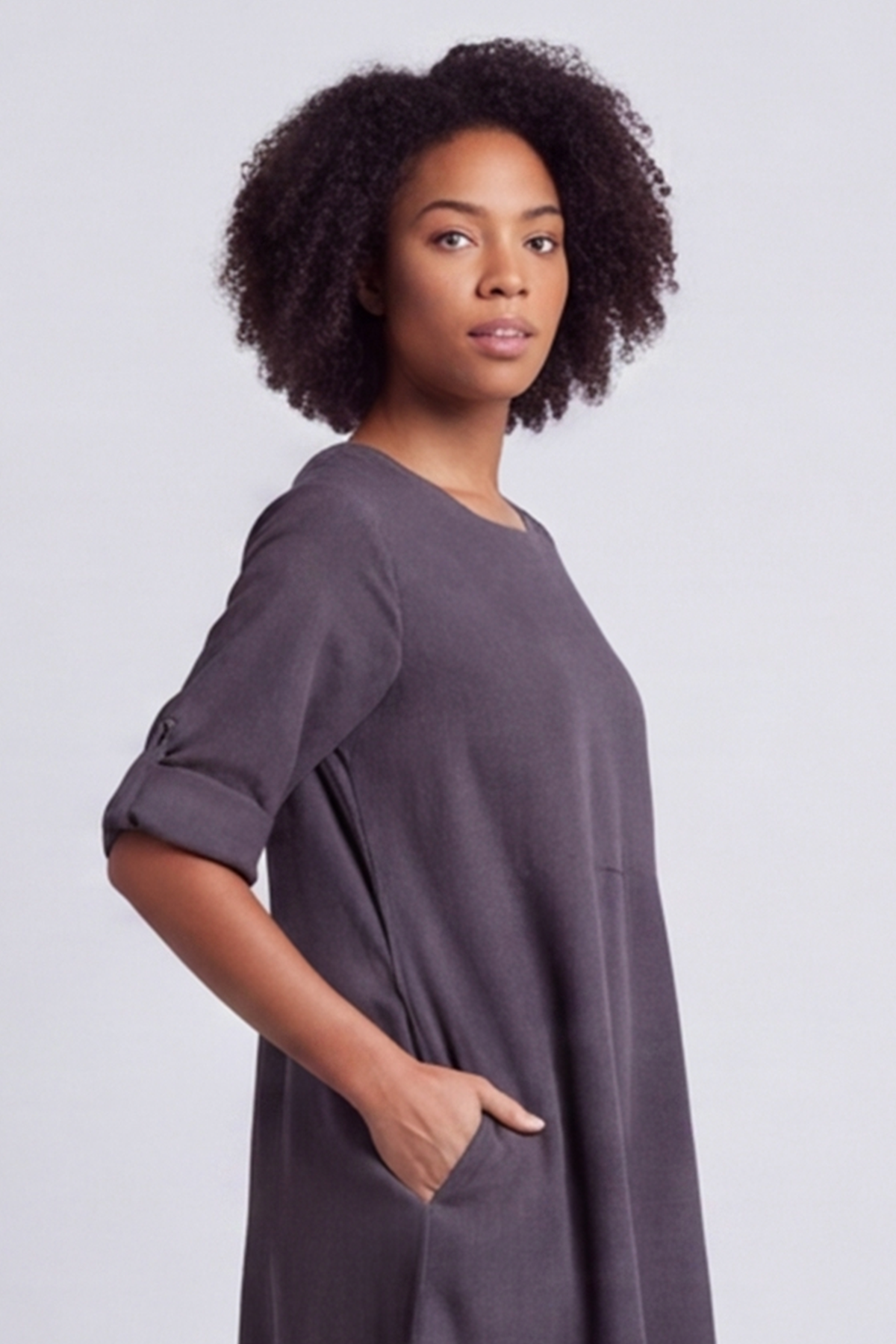 Penelope Pocket Needlecord Dress Cocoa