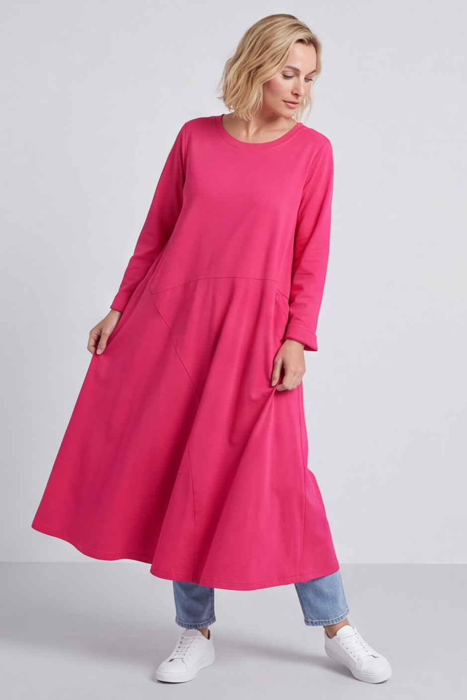 Penny Cotton Dress Fuchsia