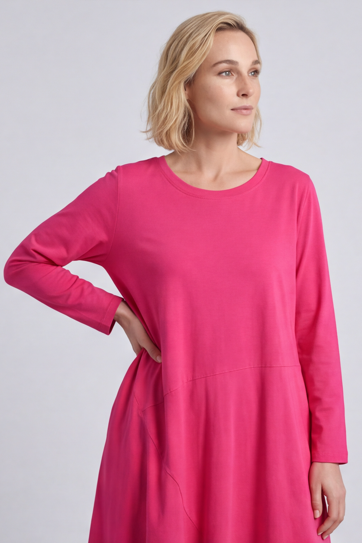 Penny Cotton Dress Fuchsia