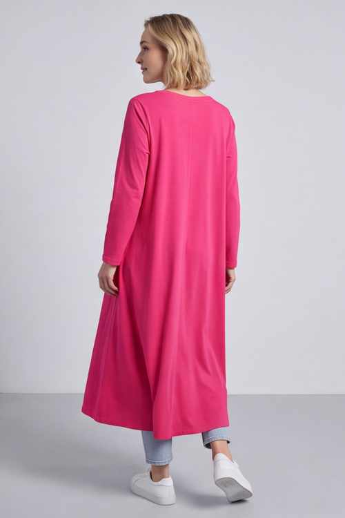 Penny Cotton Dress Fuchsia - Image 5