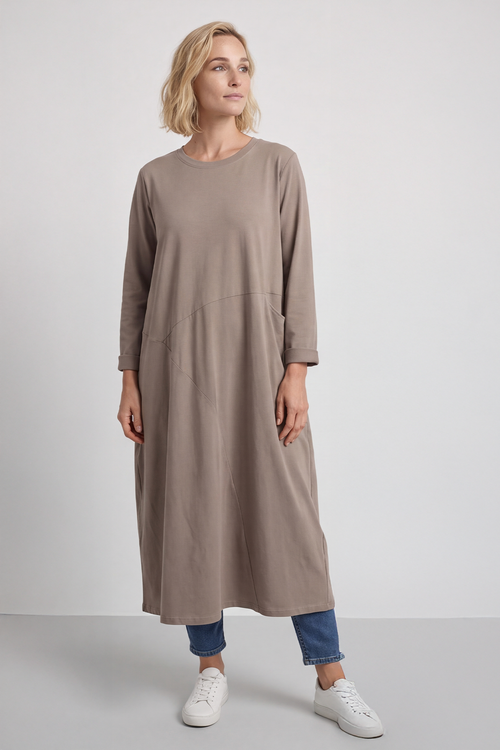 Penny Cotton Dress Mocha - Image 2