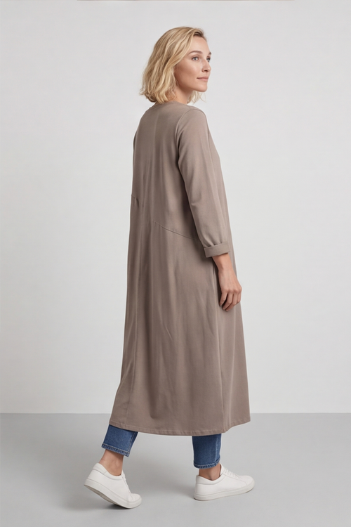 Penny Cotton Dress Mocha - Image 5