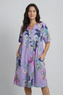Penny Print Linen Dress Purple