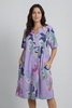 Penny Print Linen Dress Purple