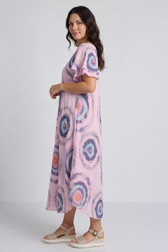 Philomena Circle Print Dress Pink