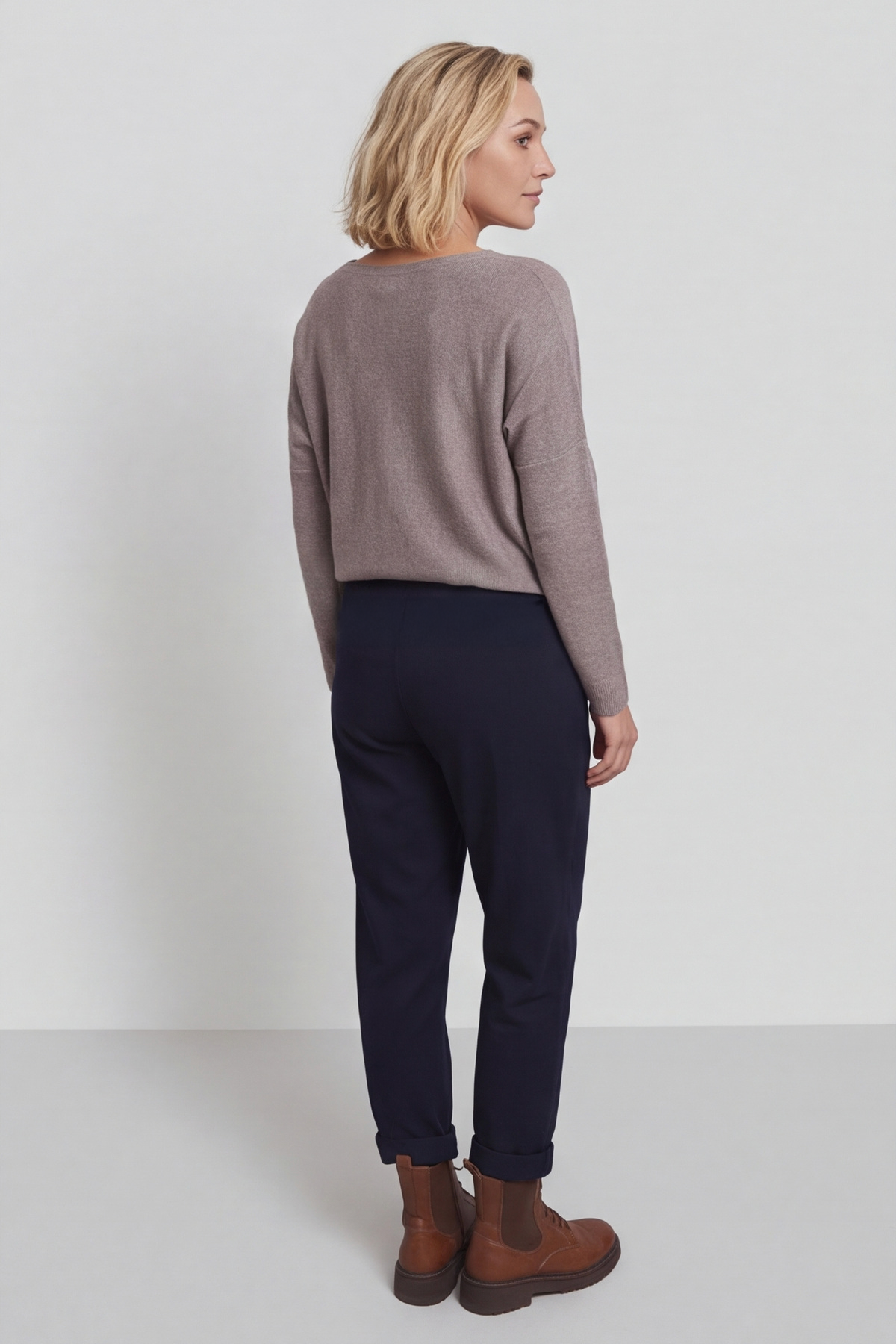 Philippa Belted Trousers Navy