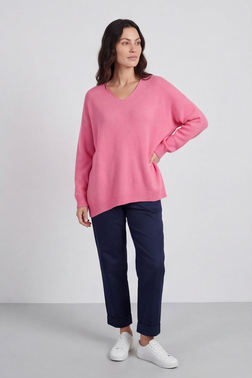 Madelyn Fuchsia Knitted Jumper - Image 1