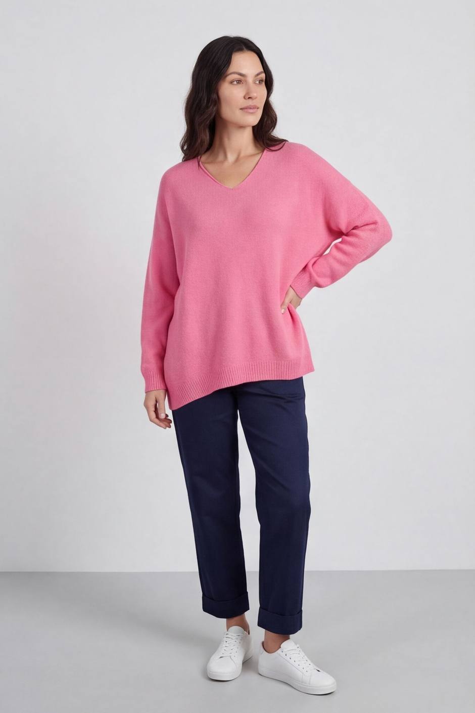 Madelyn Fuchsia Knitted Jumper