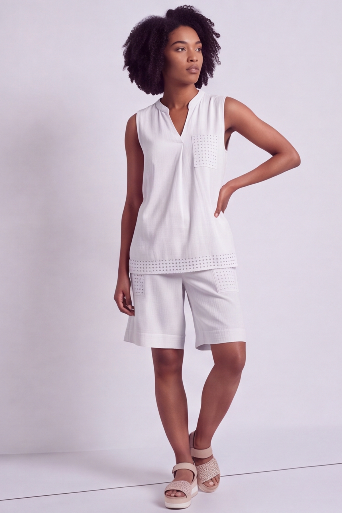 Alora Cotton Relaxed Top White