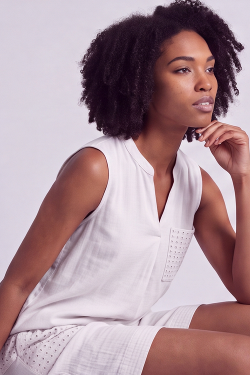 Alora Cotton Relaxed Top White - Image 8