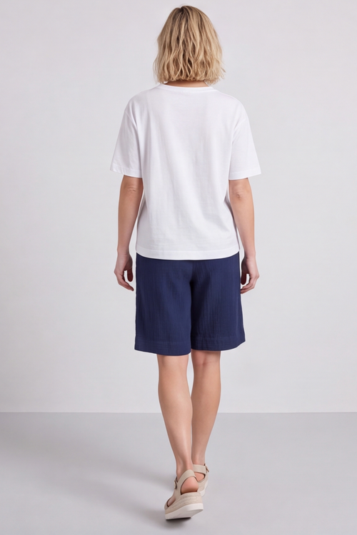 Alora Cotton Easy Shorts Navy - Image 5