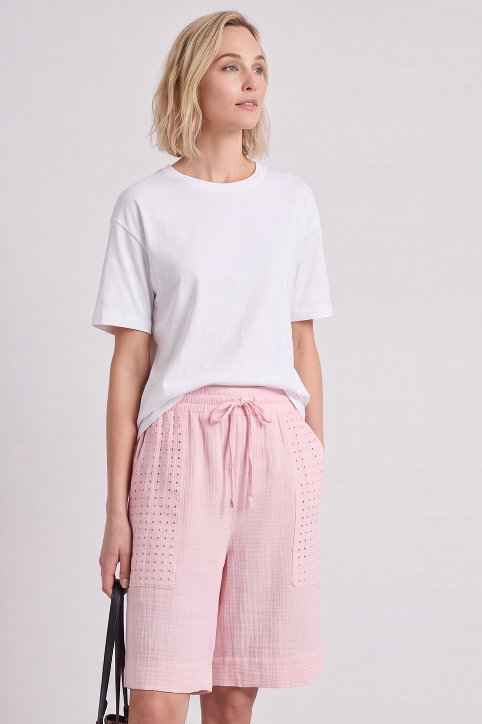Alora Cotton Easy Shorts Baby Pink