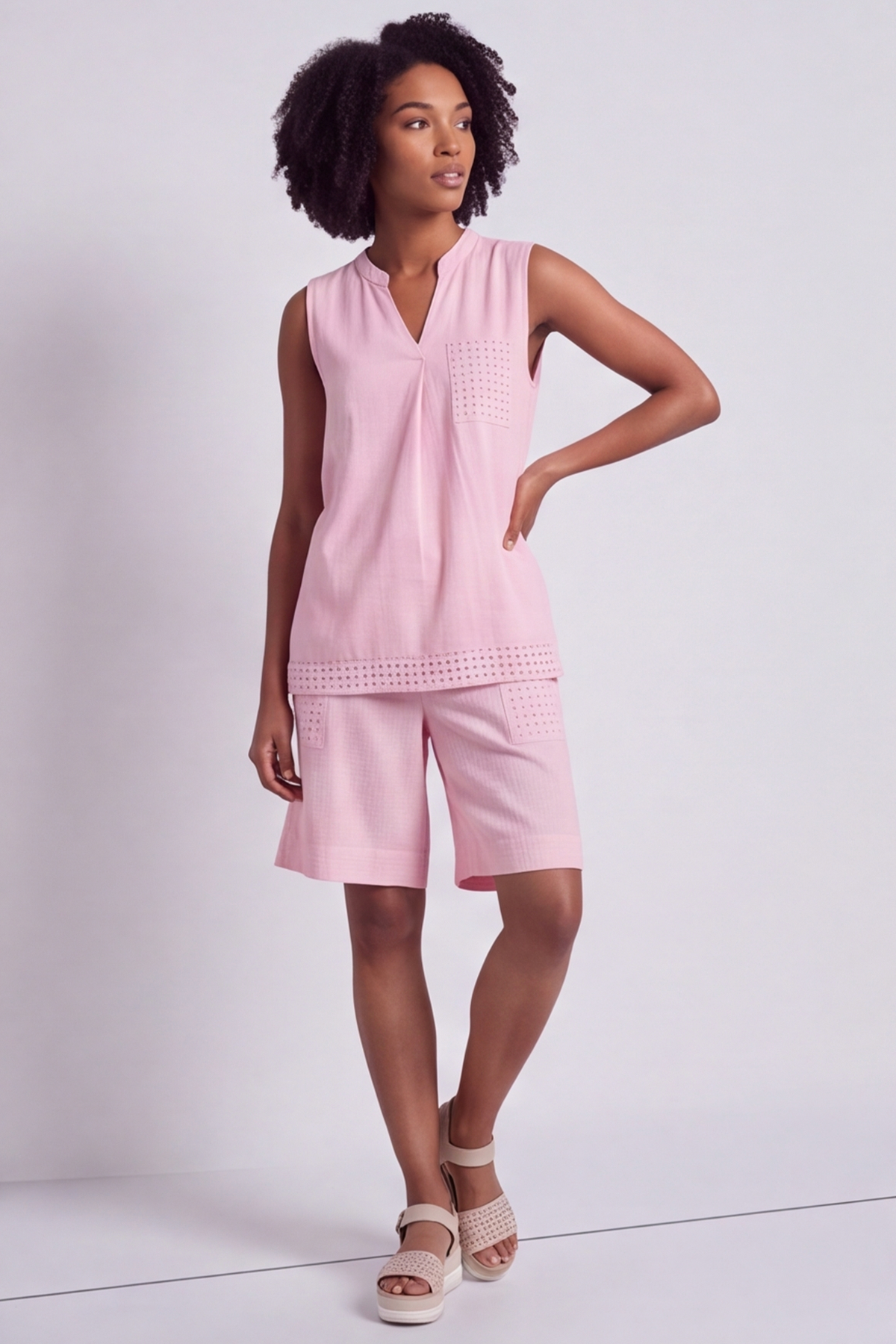 Alora Cotton Relaxed Top Baby Pink