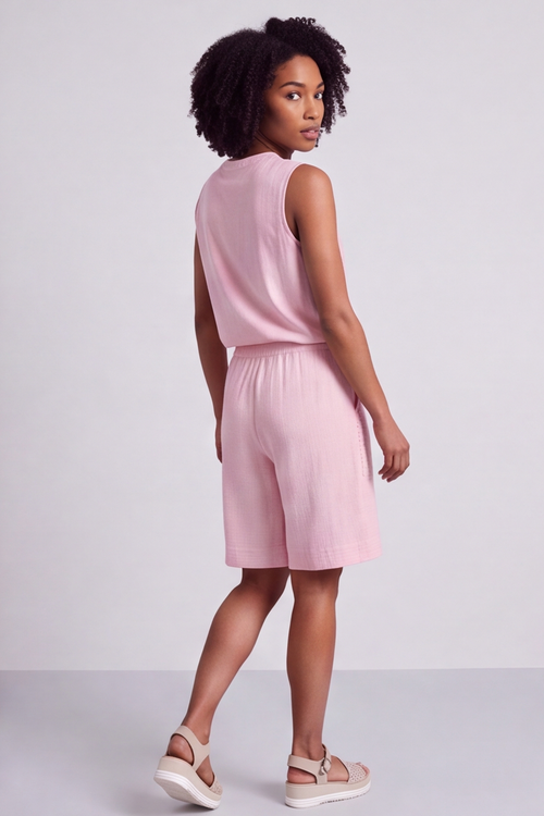 Alora Cotton Easy Shorts Baby Pink - Image 8