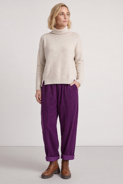 Poppy Needlecord Trousers Berry - Image 4
