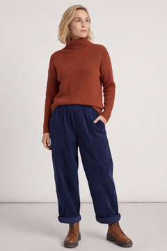 Poppy Needlecord Trousers Navy