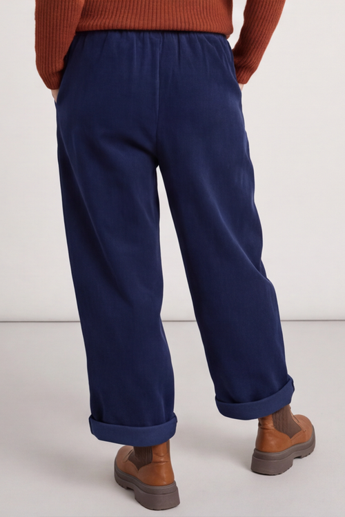 Poppy Needlecord Trousers Navy - Image 6