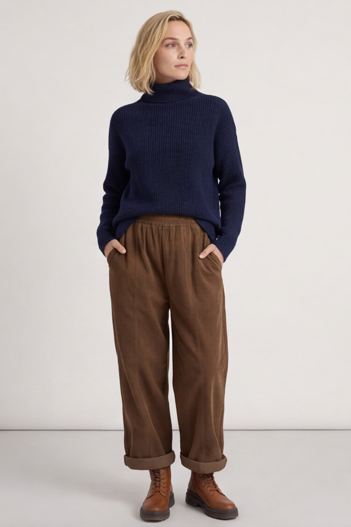 Poppy Needlecord Trousers Nutmeg