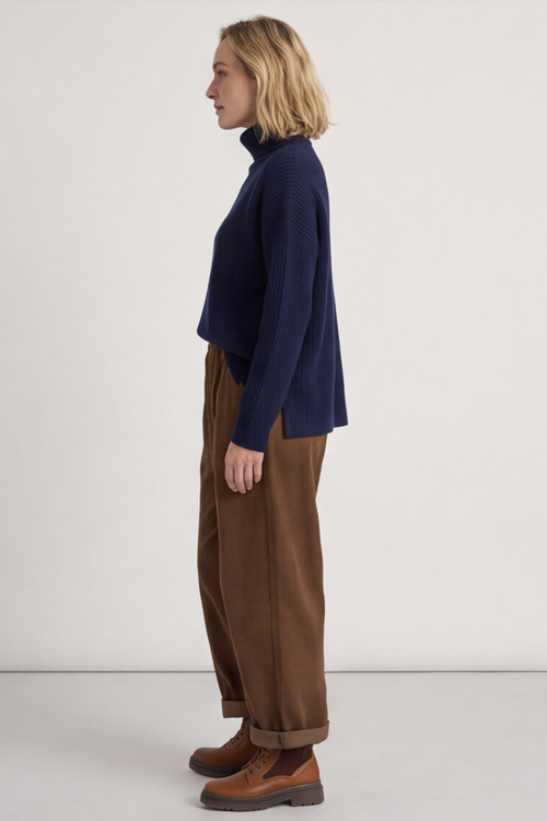 Poppy Needlecord Trousers Nutmeg - Image 2