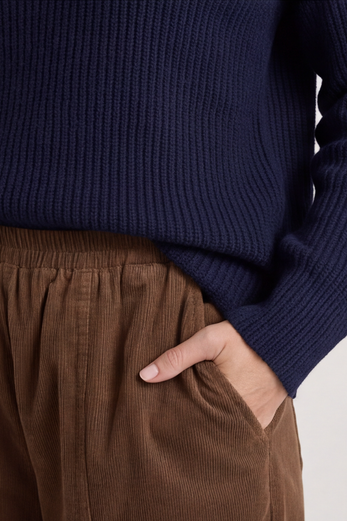 Poppy Needlecord Trousers Nutmeg