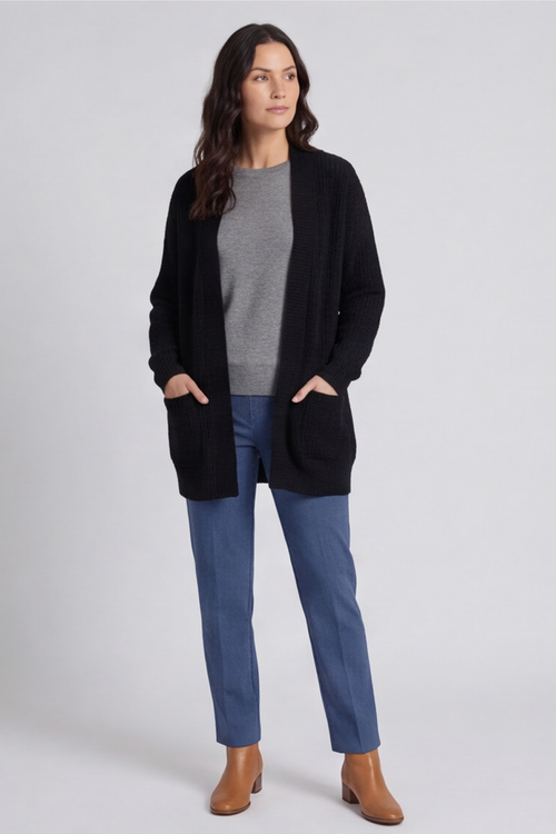 Quinn Knitted Cardigan Black - Image 4