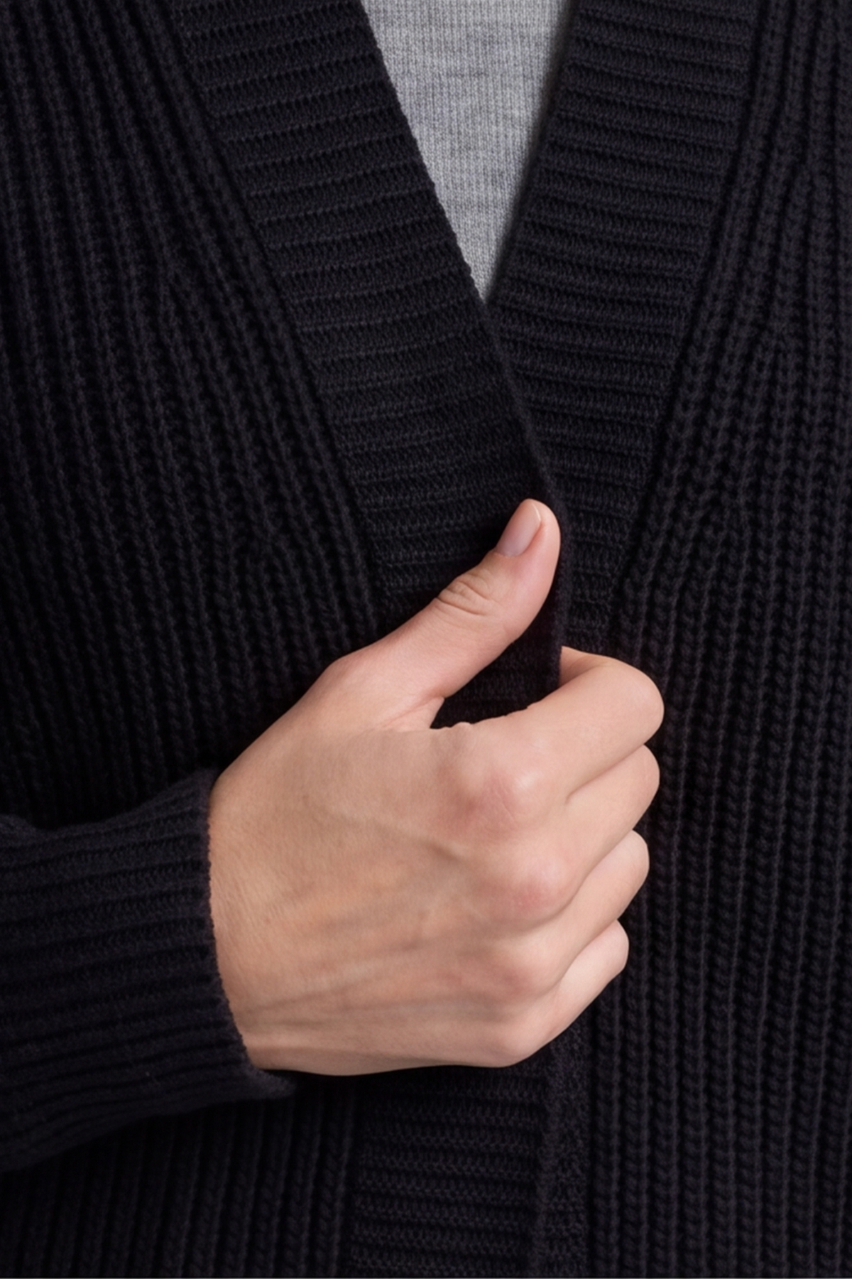 Quinn Knitted Cardigan Black