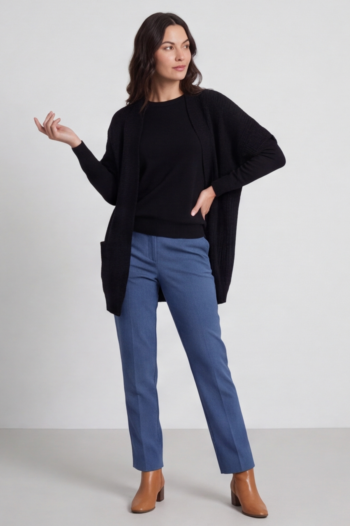 Quinn Knitted Cardigan Black