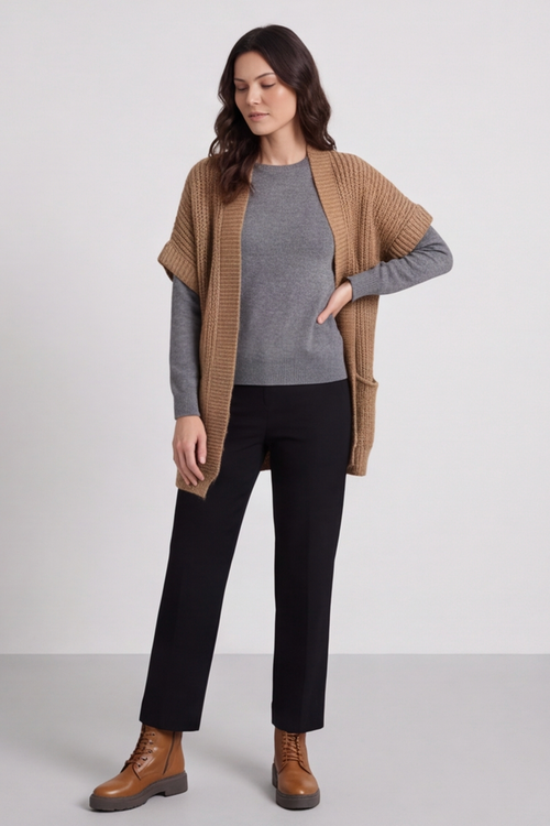 Quinn Knitted Cardigan Camel - Image 6