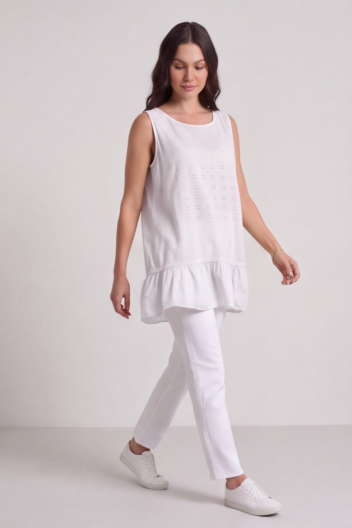 Raya Frill Top White