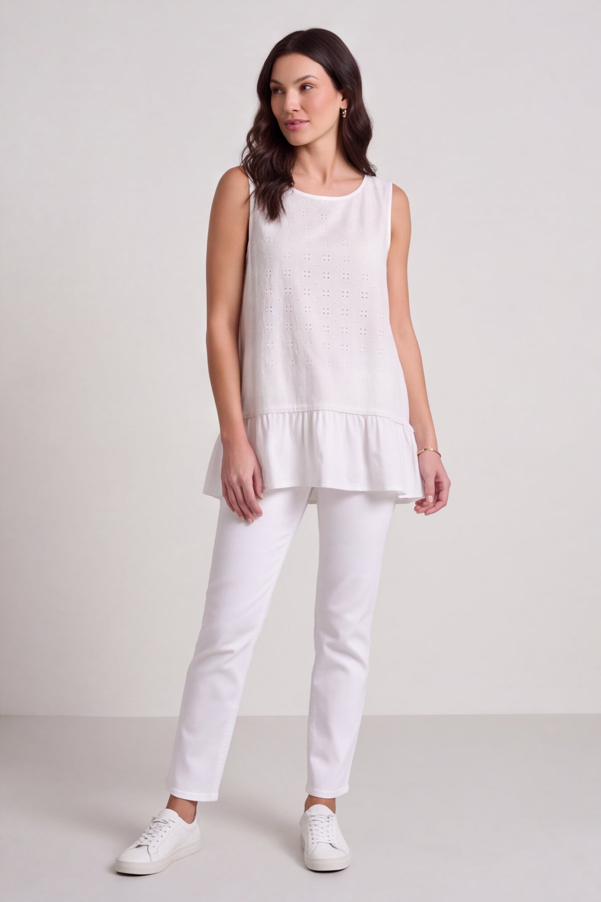 Raya Frill Top White