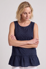 Raya frill Top Navy - Raya frill Top
