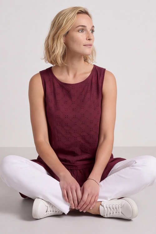 Raya Frill Wine Top - Image 2