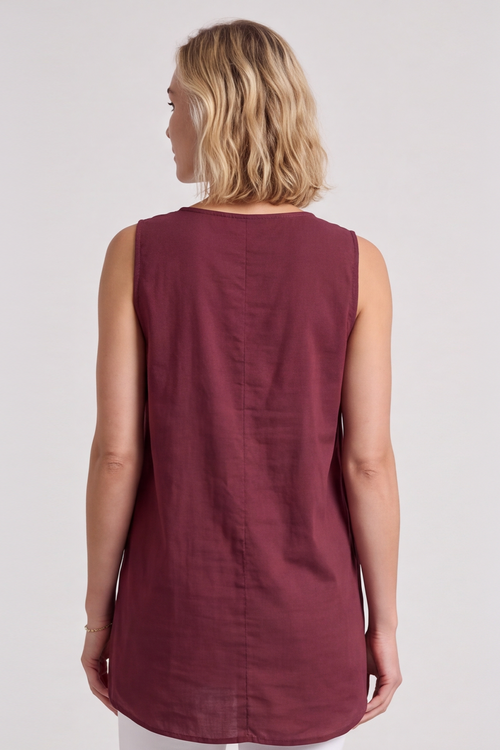 Raya Frill Wine Top - Image 4
