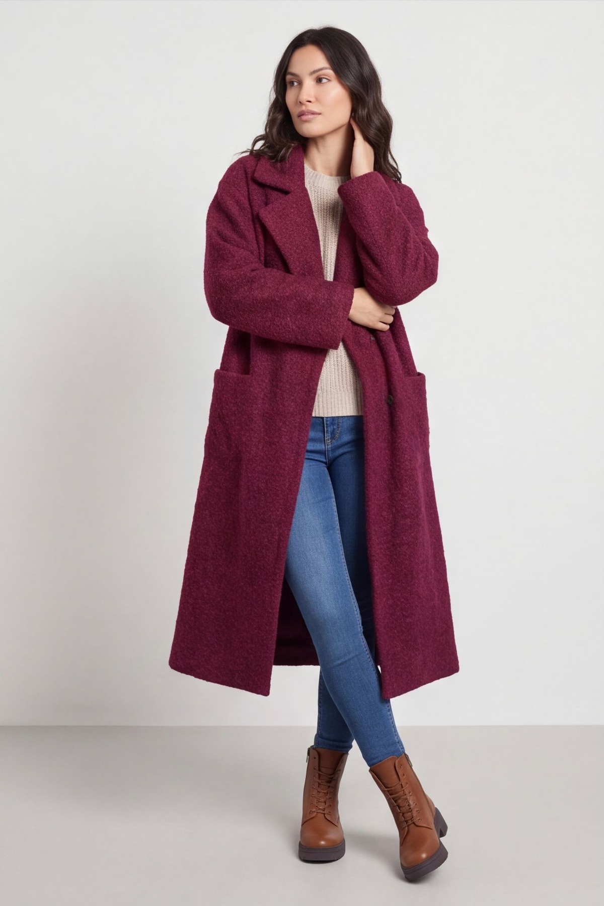 Stefania Coat Wine