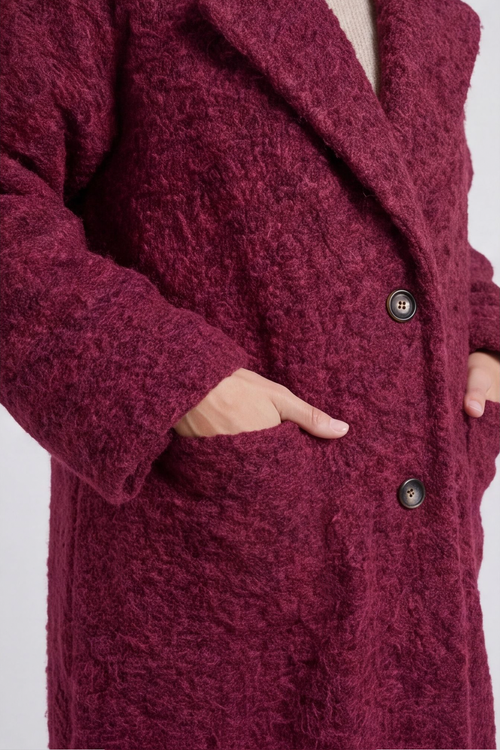 Stefania Coat Wine - Image 4