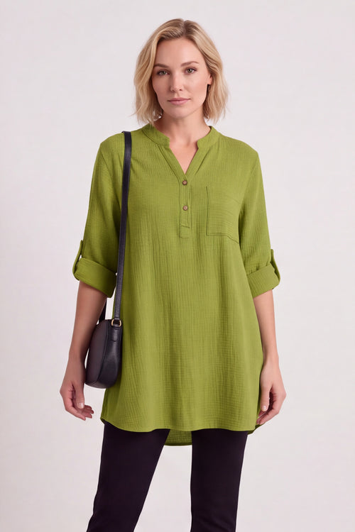 Rhiannon Crinkle Cotton Top - Image 2
