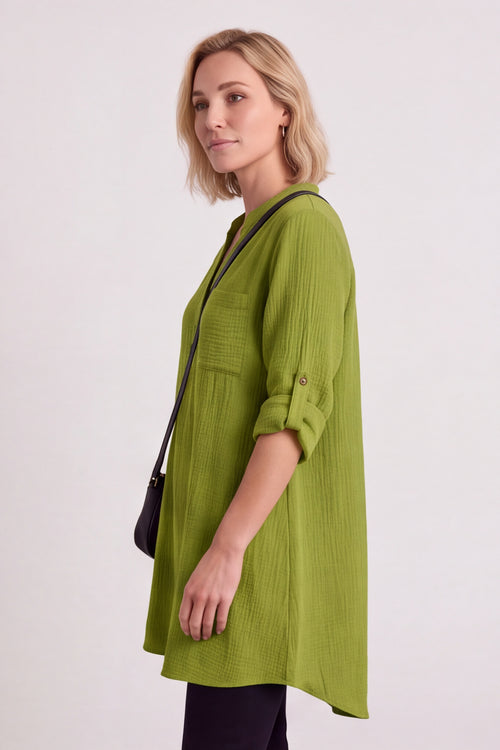 Rhiannon Crinkle Cotton Top - Image 3