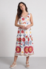 Rica Embroidered Floral Tie Dress